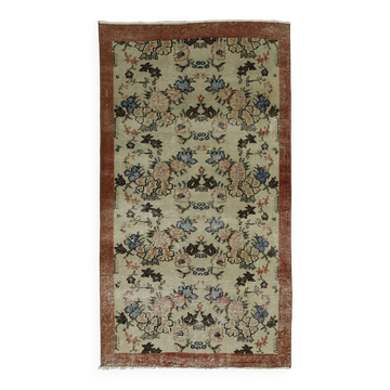 ONE-OF-A-KIND TURKISH HANDWOVEN VINTAGE RUG - RUSTIC VINTAGE CHARM 200X 104