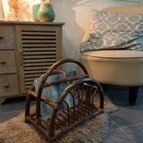 Dark bamboo magazine holders