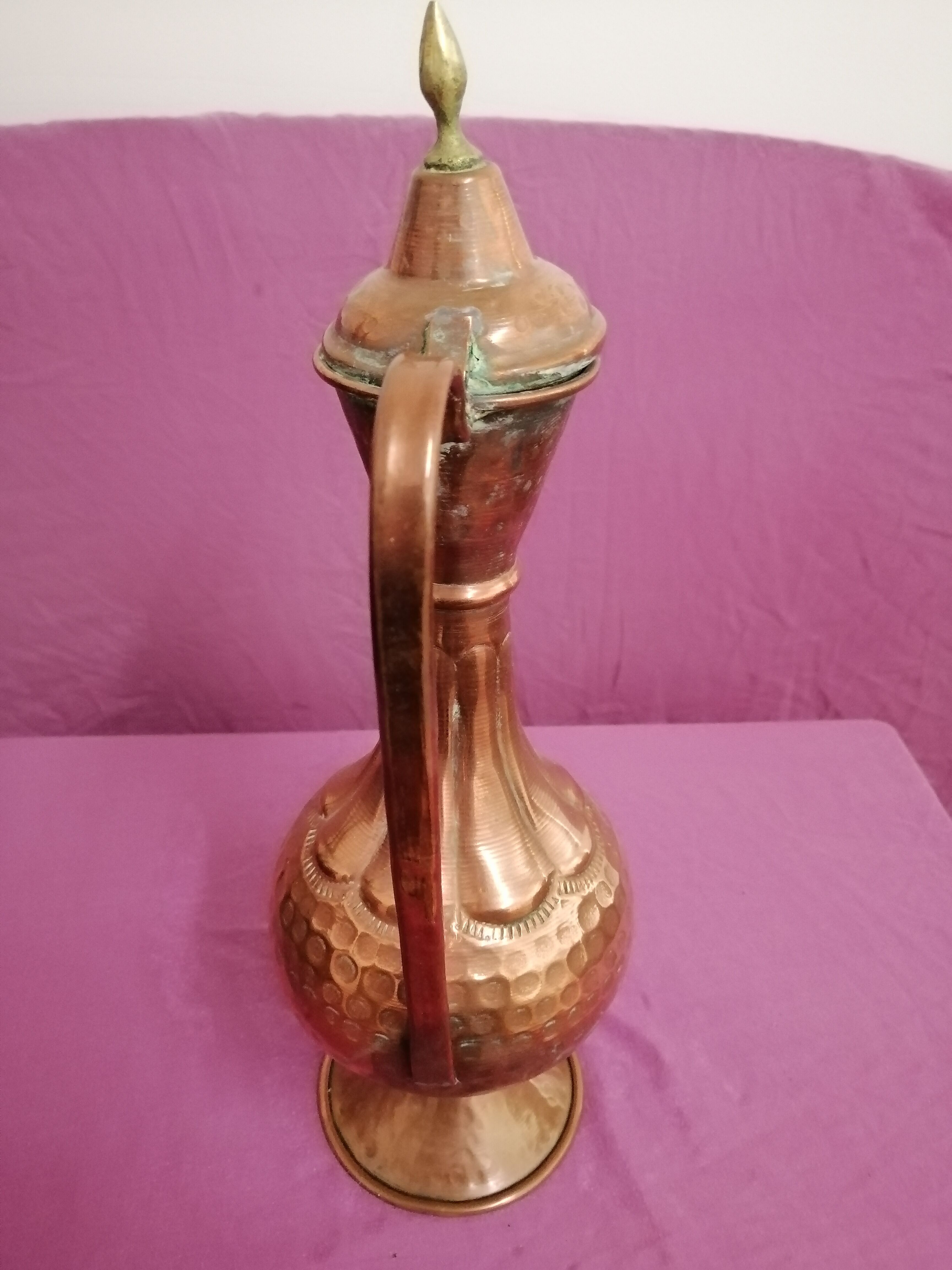 Hammered copper needle