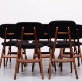 Dutch Scissors Dining Chairs Louis by Van Teeffelen for Wébé, 1959, Set of 8