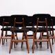 Chaises de salle à manger hollandaises Louis par Van Teeffelen pour Wébé, 1959, lot de 8