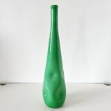 Green opaline Italian bottle 1960 EMPOLI