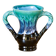 Ancient amphora vase in turquoise glazed stoneware.