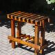 Ancienne table console de ferme en bois massif