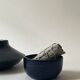 Glazed ceramic bowl/trinket dish, signed