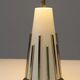 Cream & brass table lamp, Italian modernist, 1950s