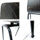 Lot de 2 chaises vintage Pagholz assise brun foncé piètement métal noir Wes