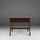 Antique oak Spanish console table with handcrafted drawers, 18th century