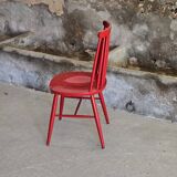 Tapiovaara style red bistro chair