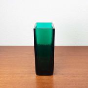 Minimalist mid-century glass block vase by Finncristall, Finland, 1960s.