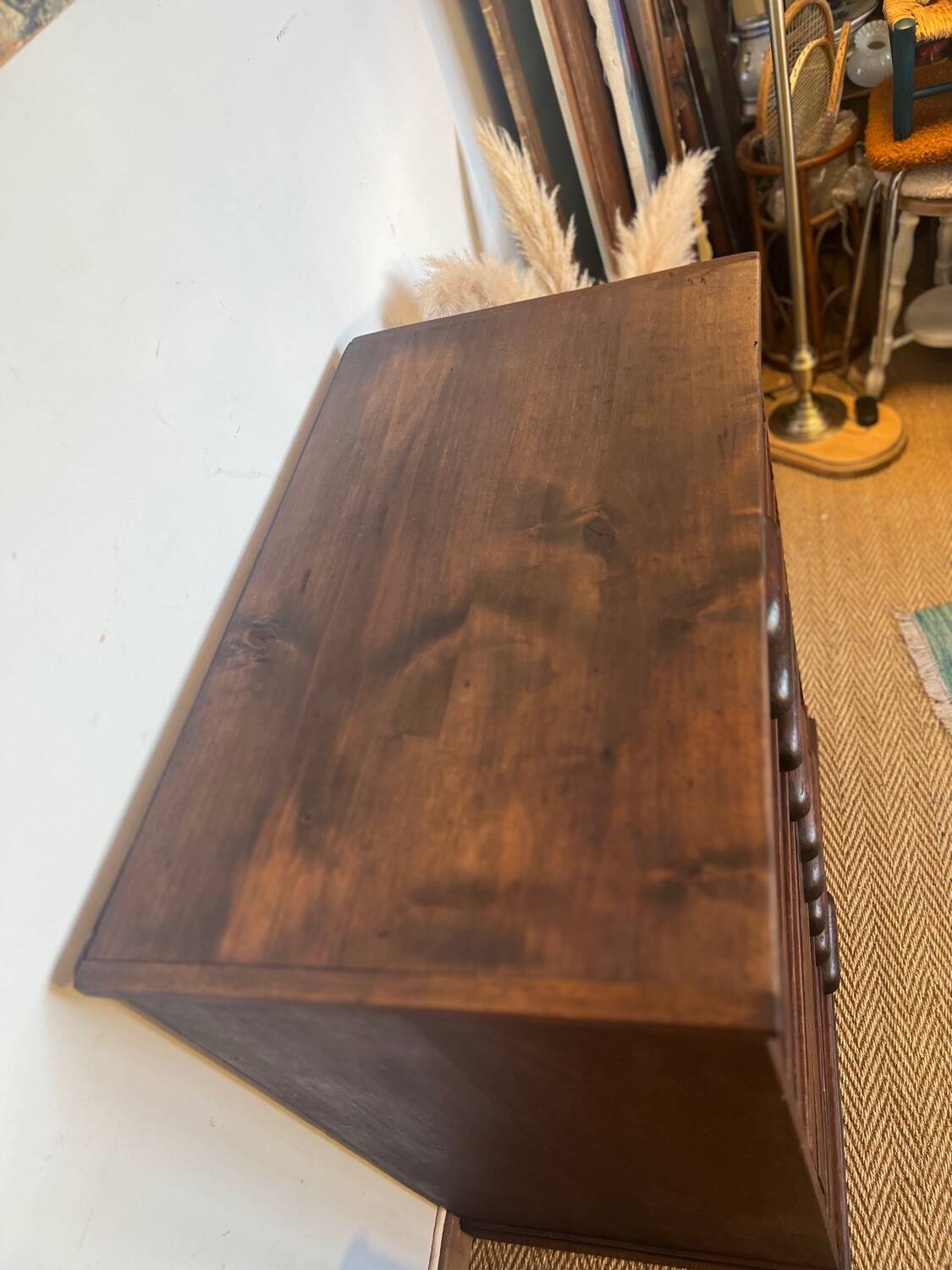 Vintage wooden architect's professional furniture