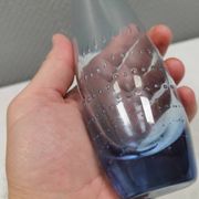 Vase finlandais en verre bleu