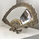 Antique brass mirror