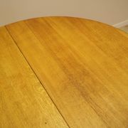 Round oak table, Danish design, 1960s, designer: Henning Kjærnulf