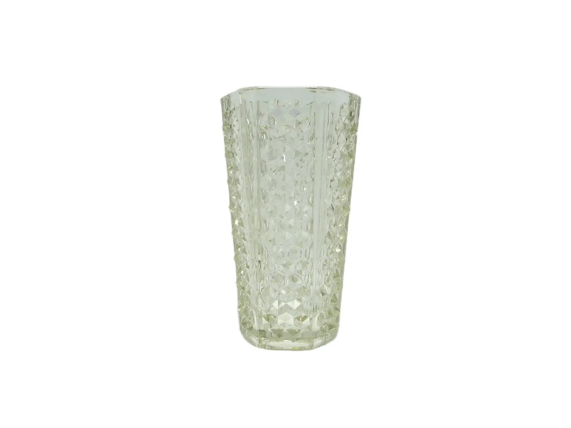 Ćwieki vase, transparent glass, Ząbkowice, Poland, 1970s.
