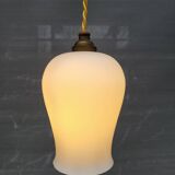 Opaline glass tulip pendant light