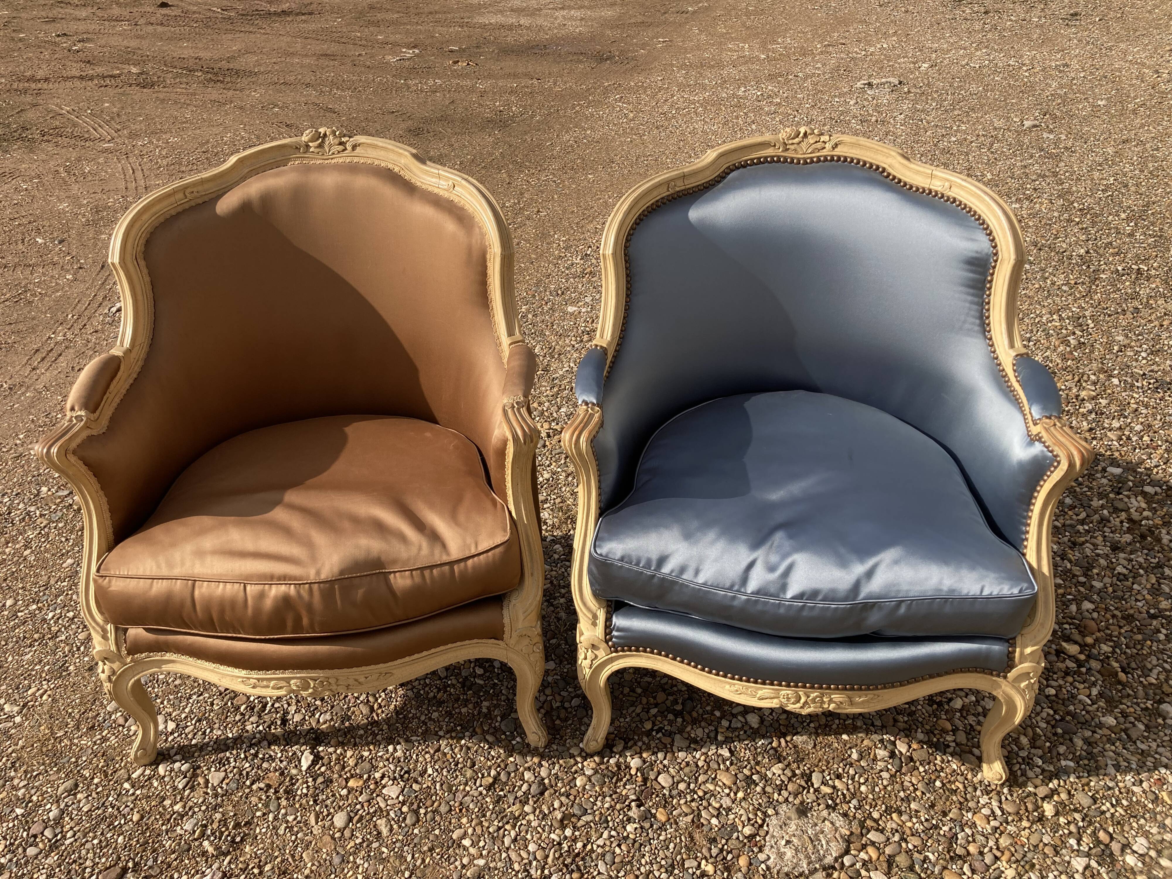 Pair of shepherdess armchairs