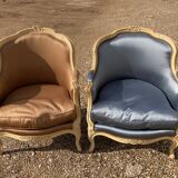 Pair of shepherdess armchairs