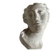 Statue tête d’aphrodite en pierre sculptée main