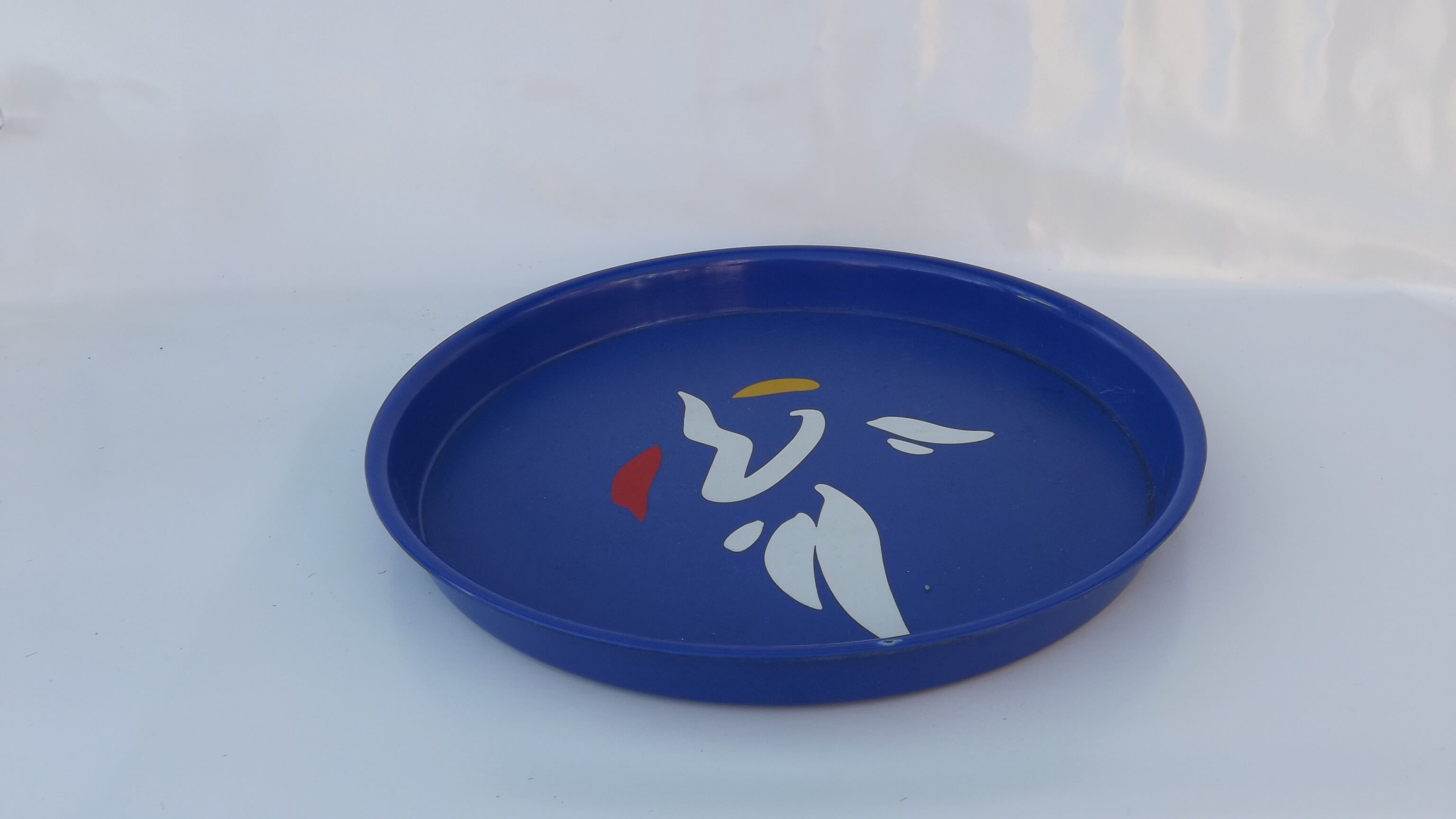 Round vintage service tray by Mebel, made in Italy