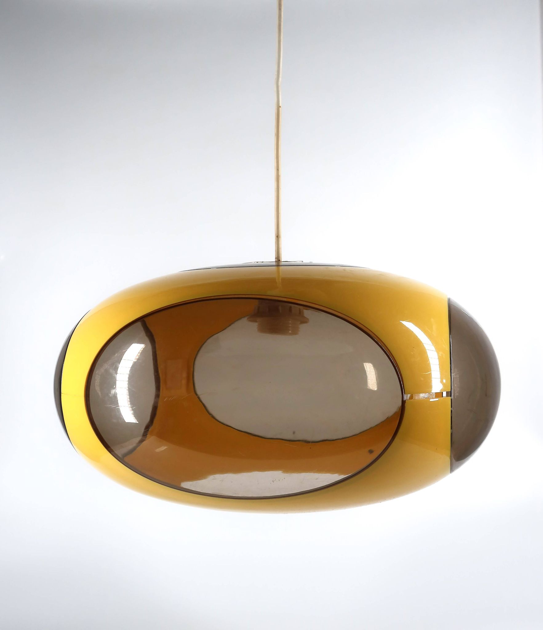 Suspension UFO Space Age yellow by Luigi Colani for Massiv, Belgium, 1970