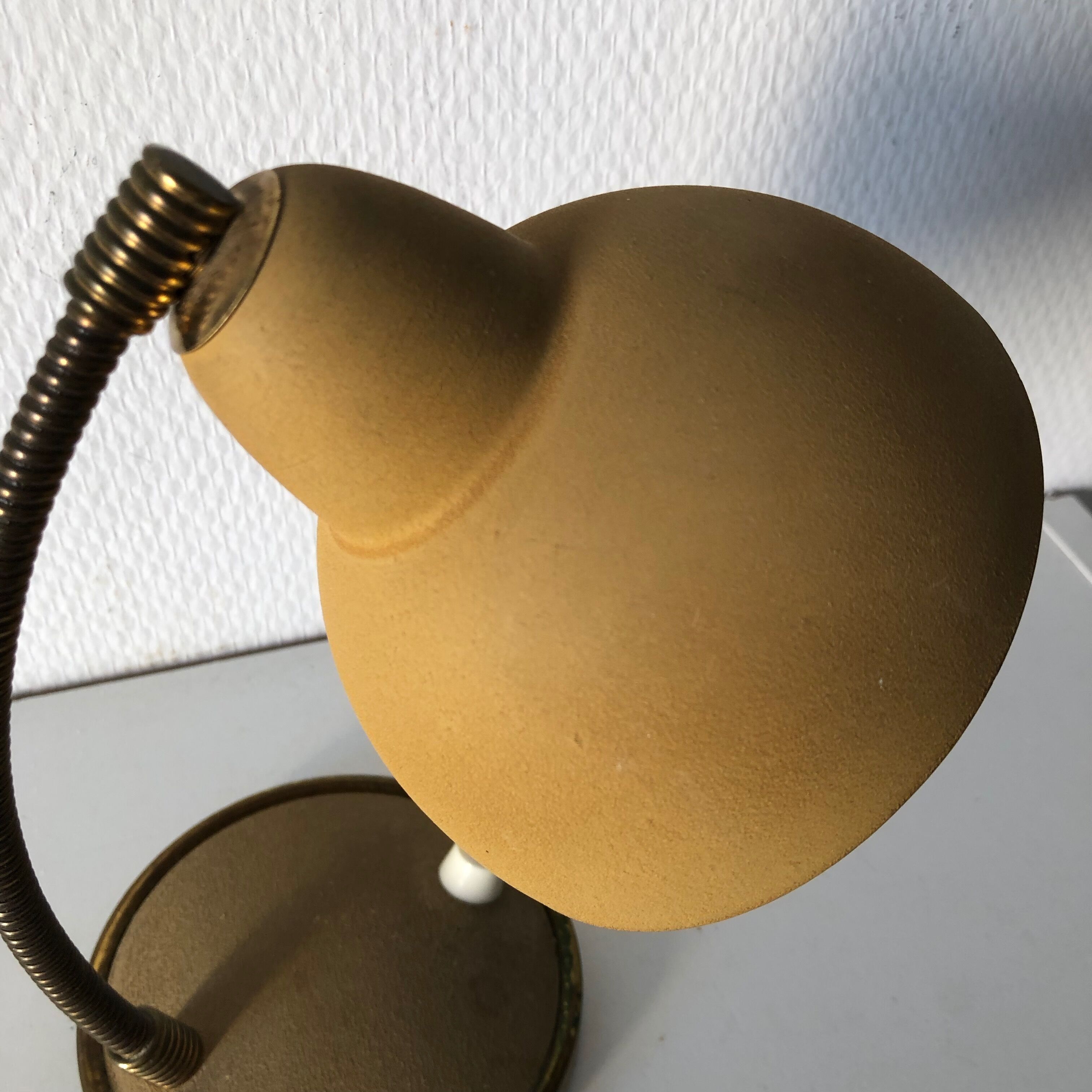Desk lamp honey and Golden 20cm vintage 1950