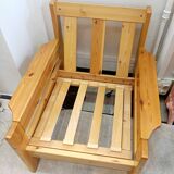 Scandinavian armchair in solid pine 1970