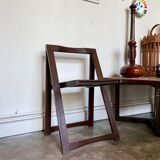 Dark wood folding chair
