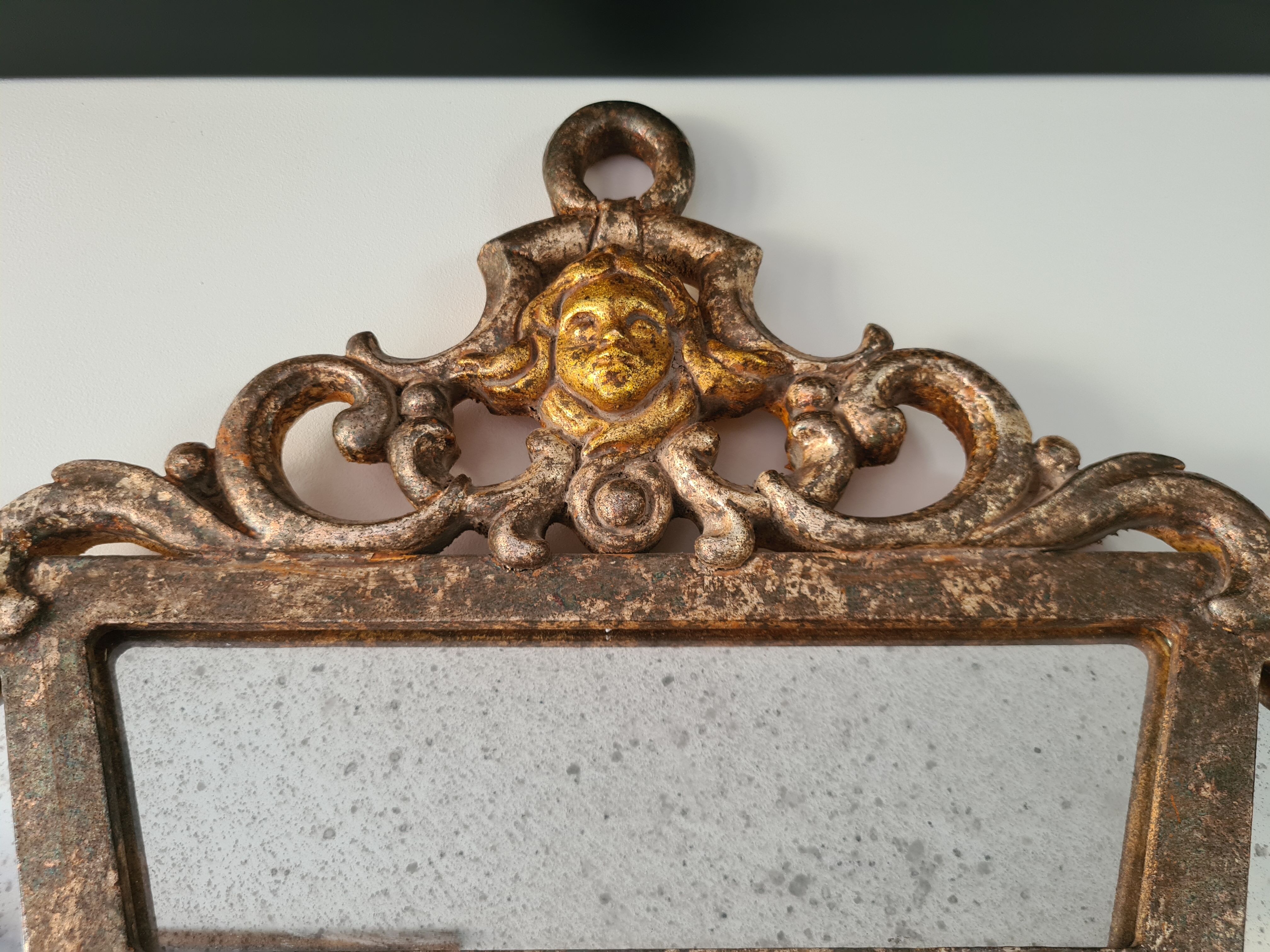 Venetian mirror with art deco parcloses 117 x 72 cm