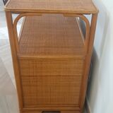 woven rattan chest of drawers - 2 drawers