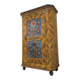 Painted Folk Art Bridal Cabinet 1846
