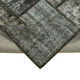 Handmade Turkish Overdyed 176 cm x 242 cm Black Patchwork Carpet