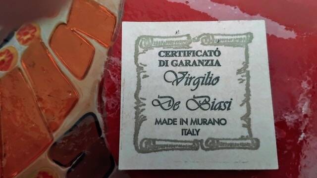 Vide poche verre de Murano.