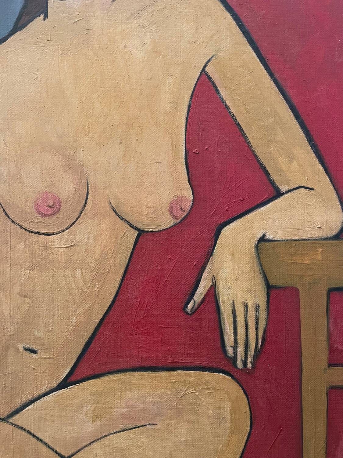 Female nude painting