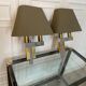 Pair of chrome and brass sconces, Italy, 1970s