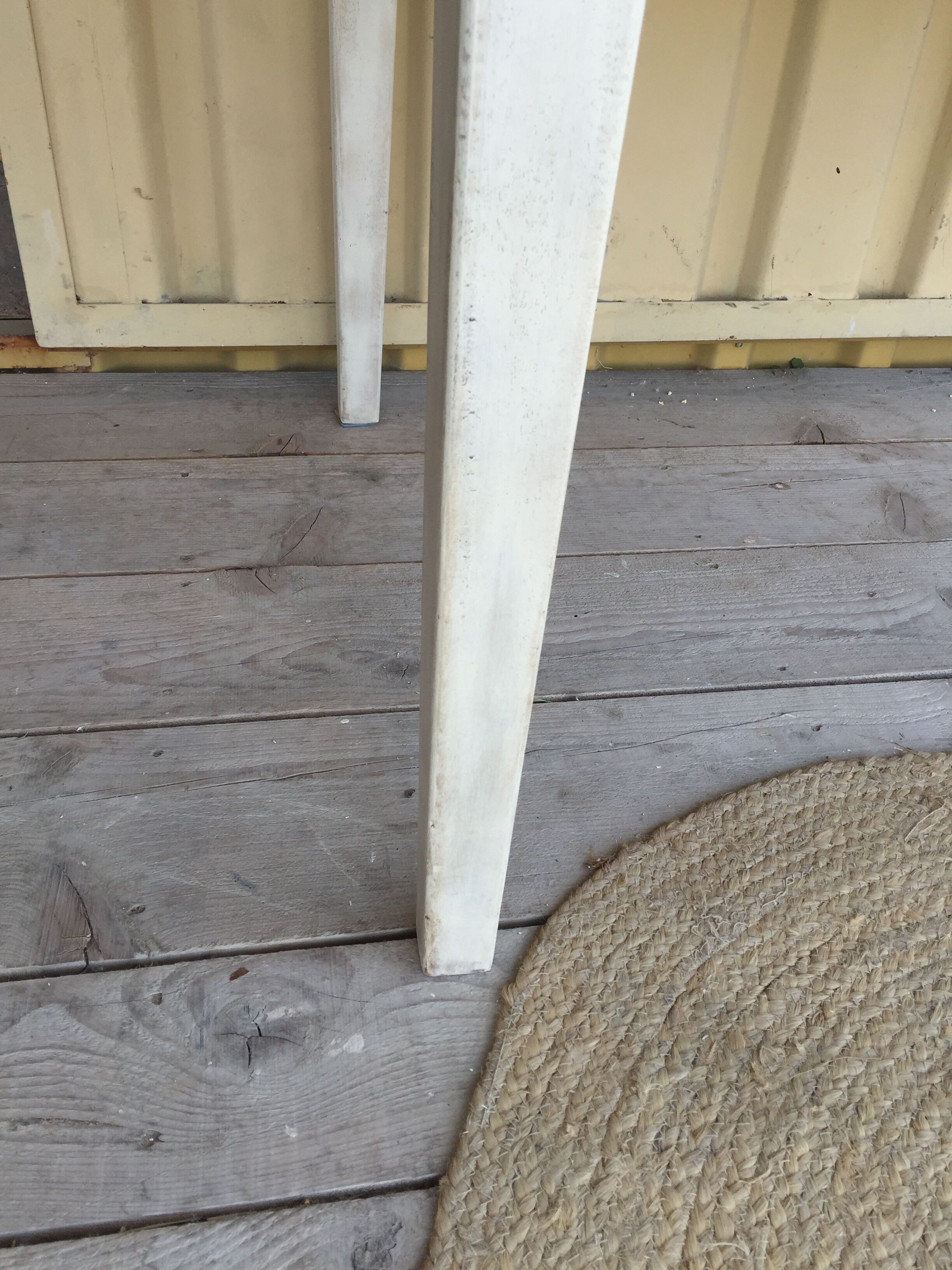 patinated farmhouse table