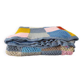 Large Vintage Crochet Granny Blanket