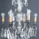 Important bronze chandelier, Baccarat crystal, Louis XV style, 1900.