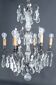Important bronze chandelier, Baccarat crystal, Louis XV style, 1900.