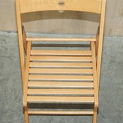 Set of 4 folding steamer chairs in oak from around 1940.