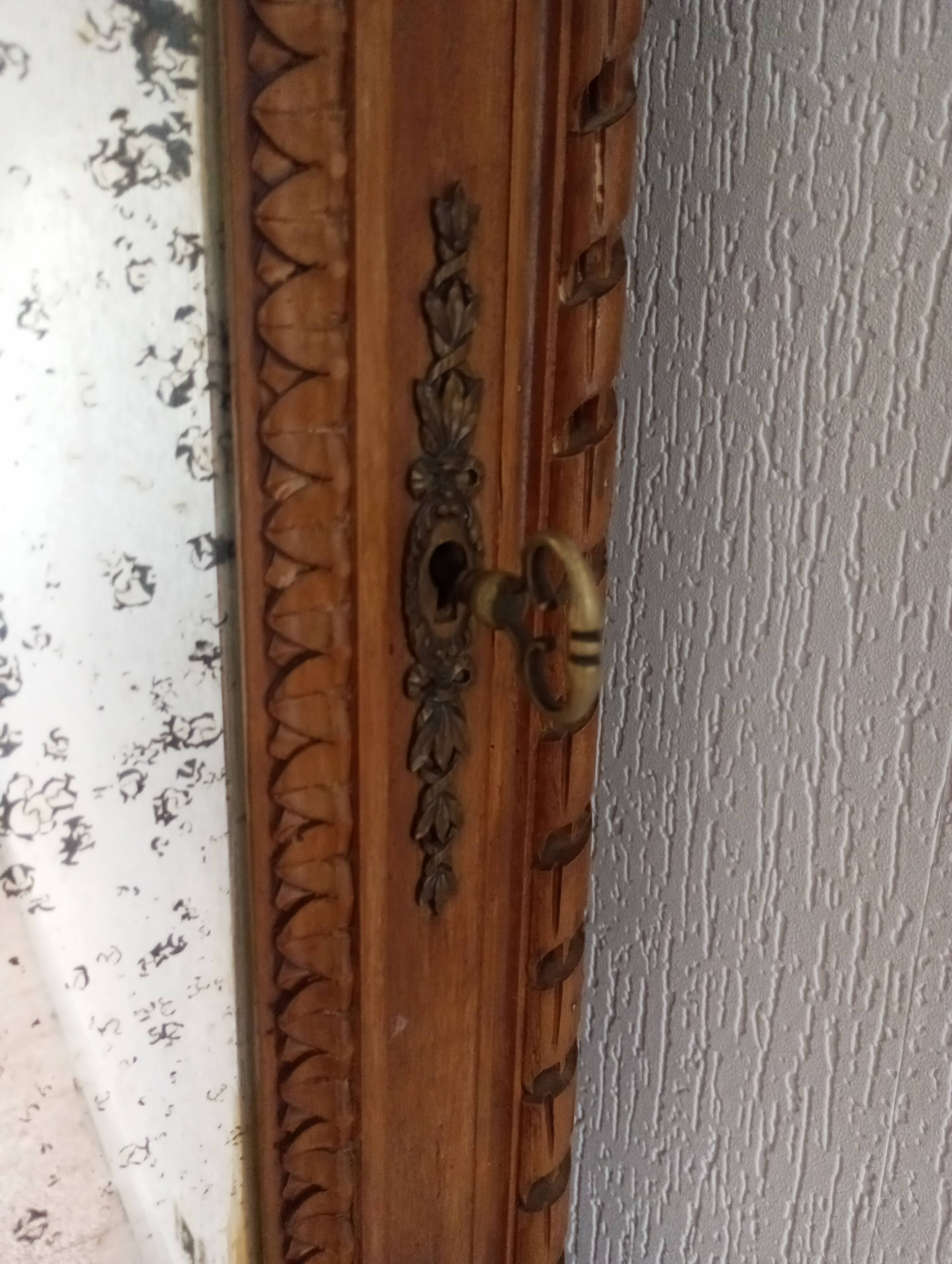 Old and large 3-door wardrobe