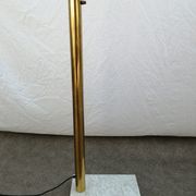 Floor lamp arc 3 globes, Space age in brass and marble by Goffredo Reggiani 1960