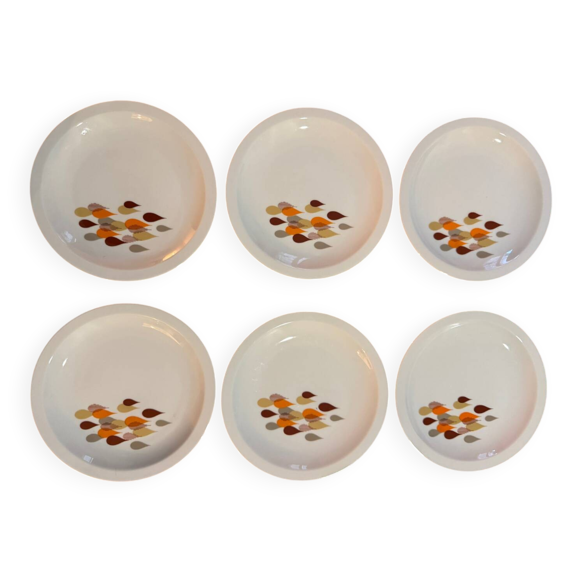 Set of 6 dessert or bread plates - 17 cm - vintage Bareuther