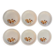 Set of 6 dessert or bread plates - 17 cm - vintage Bareuther