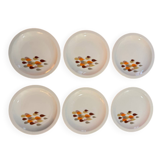 Set of 6 dessert or bread plates - 17 cm - vintage Bareuther