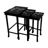 Chinese pull out tables in lase black