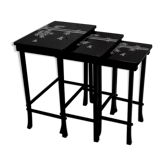 Chinese pull out tables in lase black