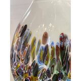 Contemporary murrine murano glass style with multicolored vase