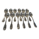 12 silver-plated ice cream scoops, Christofle Vendome model, 12.9 cm