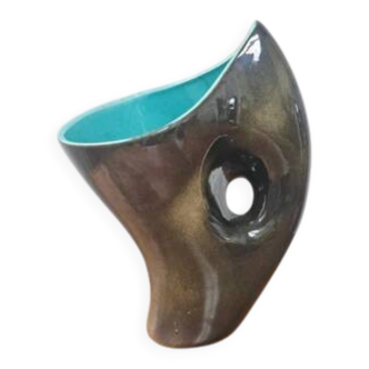 Vintage 1950 free-form vase - Belgian ceramist Alexandre de Wemmel